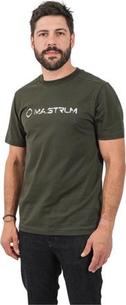 Mastrum Cracked Logo T-shirt - Heren - T-shirts - Groen - L - Katoen - Tops
