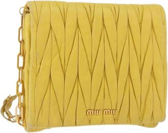 Miu Miu Pre-owned Mini Bags, female, Yellow, Size: ONE SIZE Pre-owned Mini Shoulder Bag