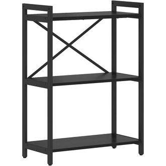 vidaXL Estanter&iacute;a Roble Negro 60 X 30 X 83 Cm Madera Contrachapada Vidaxl