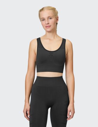 Venice Beach Sporttop VENICE BEACH BUSTIER MIAMI, Damen, Gr. XL (44), grau (anthrazit), Obermaterial: 51% Polyamid, 42% Polyester, 7% Elasthan, Tops Sporttop
