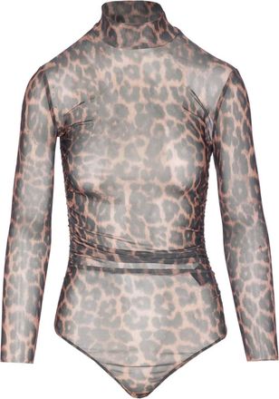 Aniye By Body con stampa animalier - Marrone