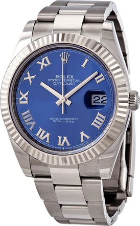 Rolex Pre-owned Rolex Oyster Perpetual Automatic Blue Dial Mens Watch 126334BLRO