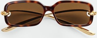 Bottega Veneta Occhiali Da Sole Rettangolari Knot - Bottega Veneta