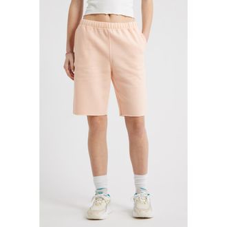 BP. Long Fleece Sweat Shorts in Coral Morning at Nordstrom, Size Xx-Small