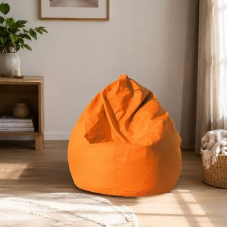 Talamo Italia Dmora Pouf &Eacute;l&eacute;gant, Couleur Orange, Dimensions 80 X 120 X 80 Cm