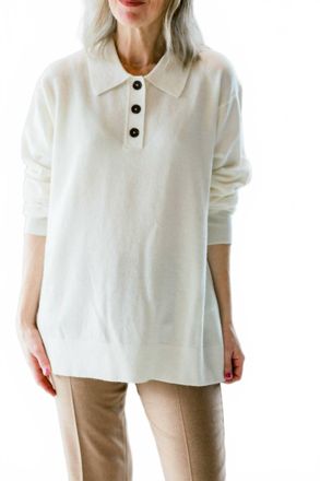 The Garment Como Polo Sweater In Cream
