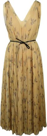 Fabiana Filippi Long Tulle Dress - Yellow
