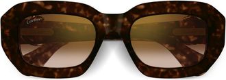 Cartier Brown Panthère De Cartier Sunglasses - Womens - Acetate