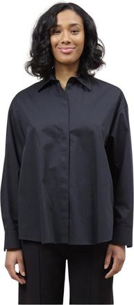 Dondup Camicia over in gabardina - Dames - Overhemden - Zwart - M - Overhemden