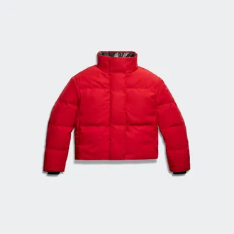 Canada Goose Grandview Cropped Jacket Tonal Disc (Women, Carmine Red, XS)