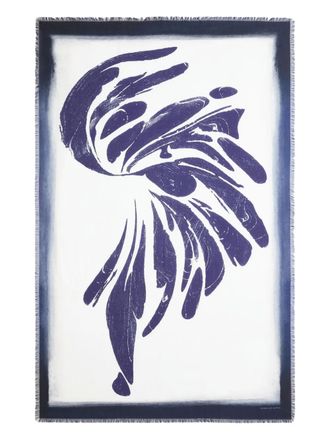 Dries Van Noten Pareo met abstracte print - Wit