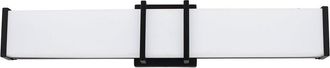 Eglo Eglo Tomero 1 Light Led Bath/Vanity Light With Matte Black Finish & White Acrylic Shade