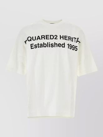 Dsquared2 cotton oversize crew neck graphic t shirt