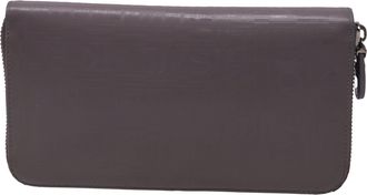 Ferragamo Zip-Around Long Wallet in Grey Leather
