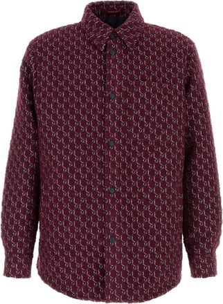 Gucci Burgundy Bouclã© Padded Shirt