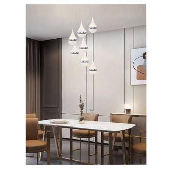 Trade Shop Trade Shop Traesio - Trade Shop - Led Sospension Lampada 80watt Design En Cascata Luce 6500k 4000k Lp-18a
