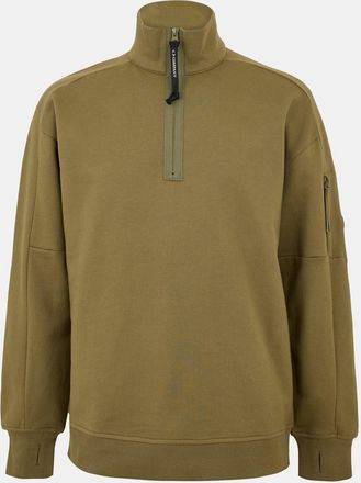 C.P. Company Mens Lens Quarter Zip Fleece Top in Capers 652 - Green - Size Small