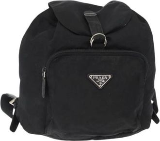 Prada Pre-owned Nylon Rugzak - Dames - Vintage Rugzakken - Zwart - ONE Size - Nylon - Vintage