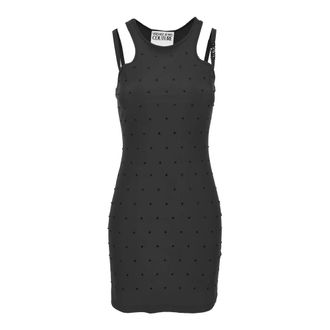 Versace Jeans Couture Short Dresses, female, Black, S, Black Mini Dress