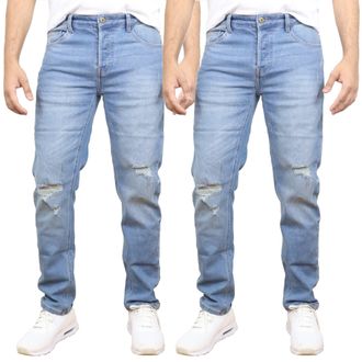 Blue Ice Mens Stretch Ripped Jeans-2 Pack