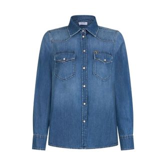 Liu Jo Denim overhemd - Dames - Spijkeroverhemden - Blauw - XL - Denim - Overhemden