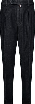 Berwich Black Tailored Pleated Formal Pants