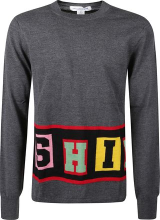 Comme Des Garçons Crew Neck Sweater With Writing