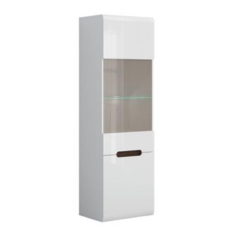 Petits Meubles Vitrina 2 puertas con led lacado paneles de mdf blanco