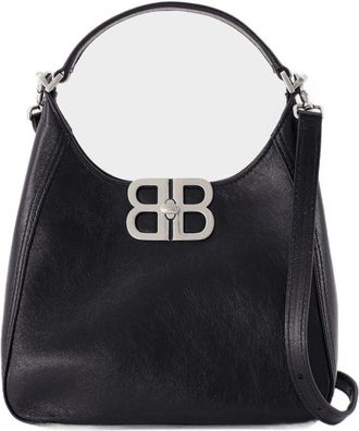 Balenciaga Womens Bb Shoulder Bag Black Lambskin