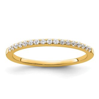 Diamond2Deal 14k Yellow Gold Lab Grown Diamond Wedding Band Ring 0.17Ct Clarity- VS Color- G-H
