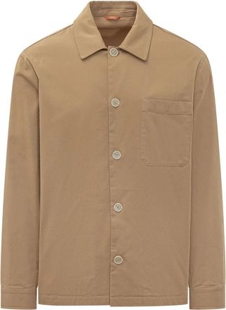 Cruna Cardiff Overshirt - Heren - Zomerjassen - Bruin - S - Wol - Jassen