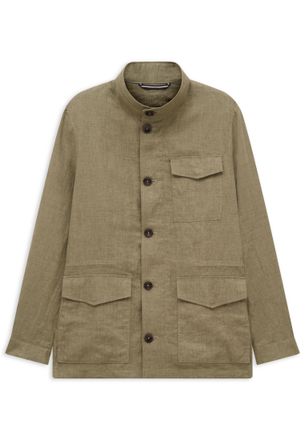 Bugatti Herren Linnen jasje Pure linen met opstaande kraag