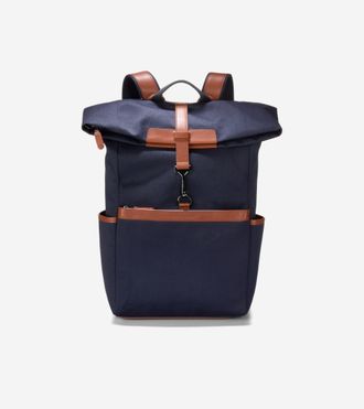 Cole Haan Mens Judson Brushed Twill Backpack - Blue