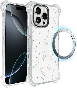 OEM Funda Ibizu Dropguard Ultra Para Iphone 16 Pro Max Con Magsafe, Dise&ntilde;o Pastel Bloom Y Wildflower Fantasy