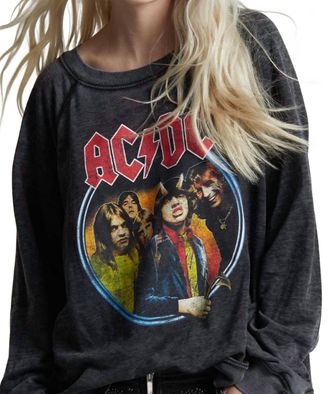 Recycled Karma Ac/dc 1979 Tour Sweatshirt In Black