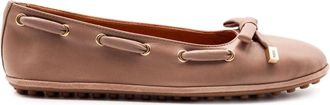 Tod's Ballerinas van nappaleer - Dames - Ballerinas - Bruin - 38 EU - Leer - Schoenen
