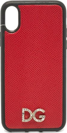 Dolce & Gabbana Cover per iPhone x con logo DG - Rosso