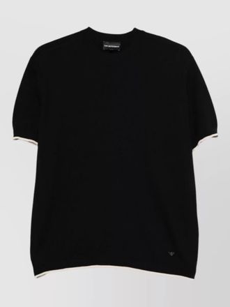 Emporio Armani knit t shirt contrast collar crew neck
