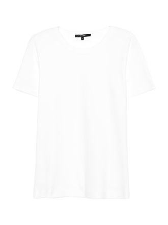 Someday Damen Shirt Kalani - Ottoman Jersey V-Ausschnitt Kurzarm In Regular Fit