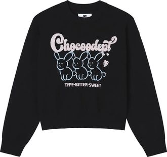 Chocoolate Maglione con intarsio - Nero