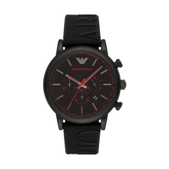 Emporio Armani Accessoires, Heren, Zwart, ONE Size, Ar 11024 Chronograaf Horloge