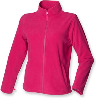 Henbury ladies micro fleece jacket Fuchsia 12