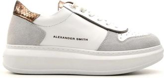 Alexander Smith Witte/Bronzen Sneakers voor Casual Gebruik - Dames - Sneakers - Wit - 41 EU - Schoenen