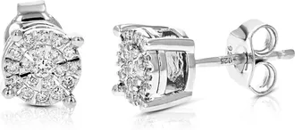 Vir Jewels 1/4 cttw Lab Grown Diamond Composite Earrings in Sterling Silver With Push Backs For Women