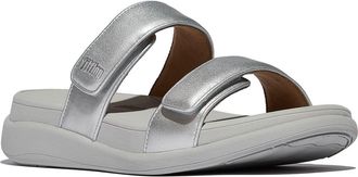 FitFlop F-Mode Go Adjustable Platform Slide Sandal in Silver at Nordstrom Rack, Size 6.5