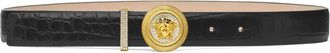 Versace Medusa Biggie croc-effect belt - women - Calf Leather - 100 - Black