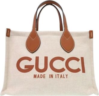 Gucci Pre-owned Tote Bags, female, Beige, Size: ONE SIZE Pre-owned Tote Bag