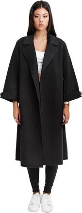 Belle & Bloom Stay Wild Oversized Wool Coat in Black at Nordstrom, Size X-Small