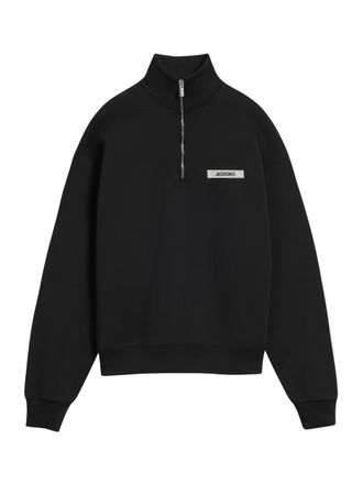 Jacquemus Black Cotton Le Camionneur Gros Grain Sweatshirt