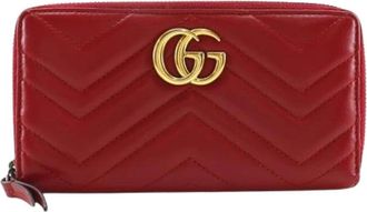 Gucci Pre-owned Wallets, female, Red, Size: ONE SIZE Pre-owned Vintage Leather Wallet